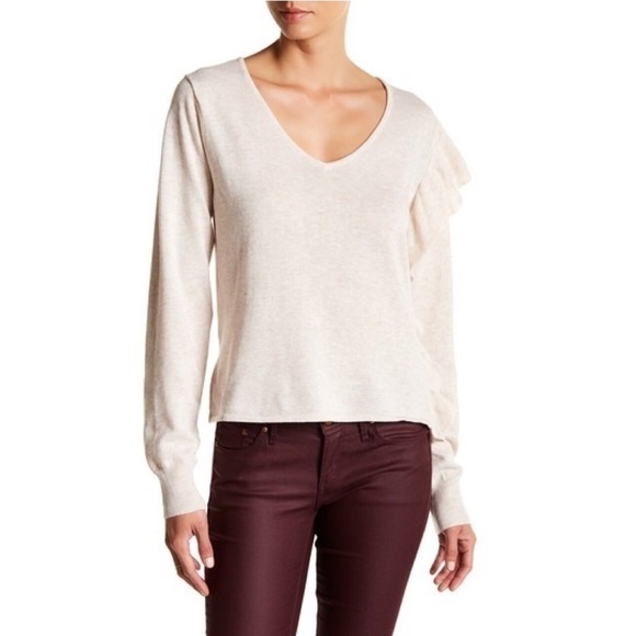John + Jenn Sweaters - John + Jenn Asymmetrical Ruffle Sweater Small